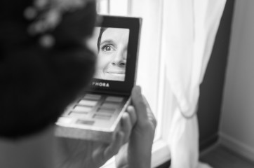 Le reflet de la mariée - photographe de mariage Ile-de-France